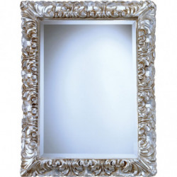 3202 Wooden + wooden paste mirror frame, handmade gold or silver leaf finished