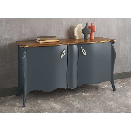 2504  Credenza con carrello estraibile in legno grezzo o finito, finiture a scelta