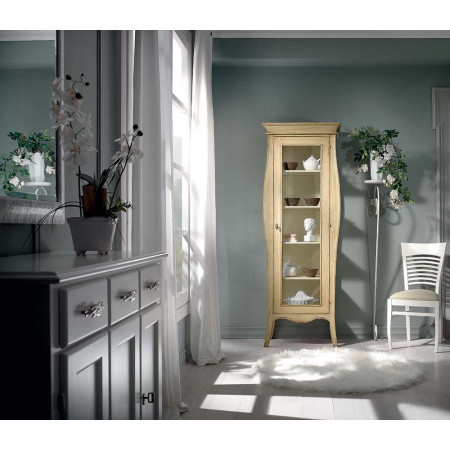 2510  Raw or finished wooden 2 doors display cabinet, finishes to customer choice