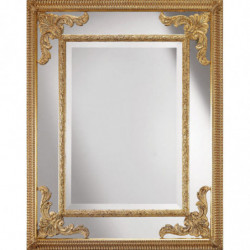 3215 Wooden + wooden paste mirror frame, handmade gold or silver leaf  finished