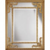 3215 Specchiera in legno + pasta di legno decorata a mano in foglia oro o argento