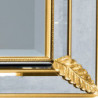 3216 Wooden + wooden paste mirror frame, handmade silver leaf or silver + gold leaf finished