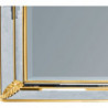 3216 Specchiera in legno + pasta di legno decorata a mano in foglia argento o argento e oro