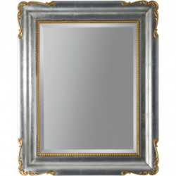 3217 Wooden + wooden paste mirror frame, handmade gold or silver leaf finished