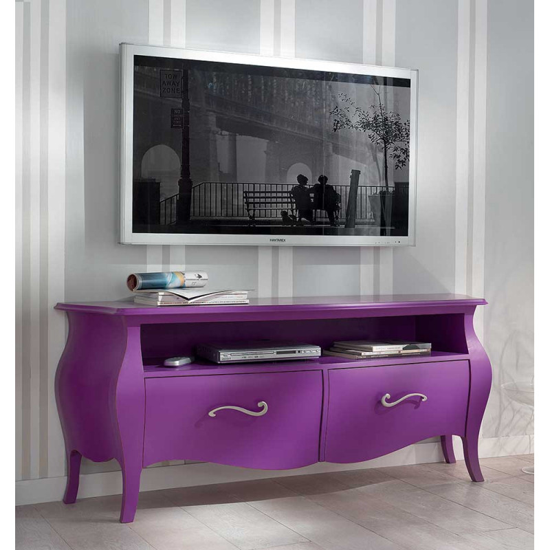 2558 Mobile credenza - porta TV in legno grezzo o finito, finiture a scelta