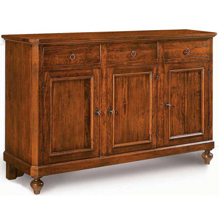 2561  Mobile credenza 3 porte in legno grezzo o finito, finiture a scelta cliente