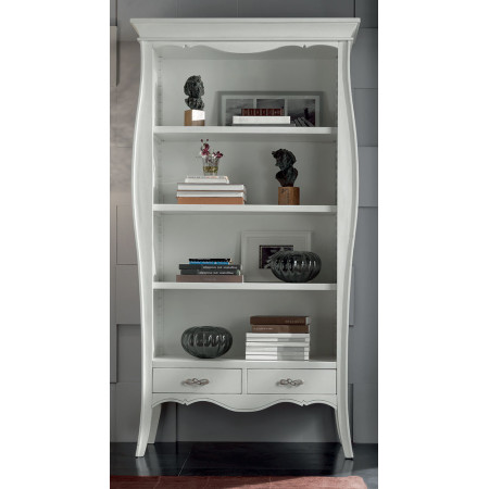 2570  Mobile libreria 2 cassetti in legno grezzo o finito, finiture a scelta cliente