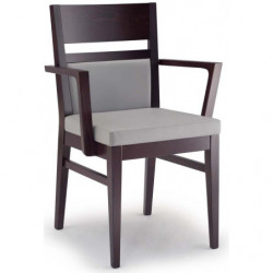 529C Raw or finished beech wood armchair, finishing to choice