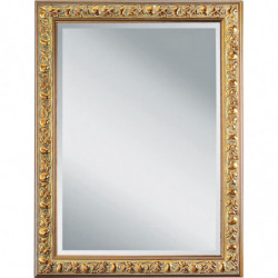 3239 Wooden + wooden paste mirror frame, handmade gold leaf finished