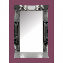 3249 Wooden + wooden paste mirror frame, handmade silver leaf finished