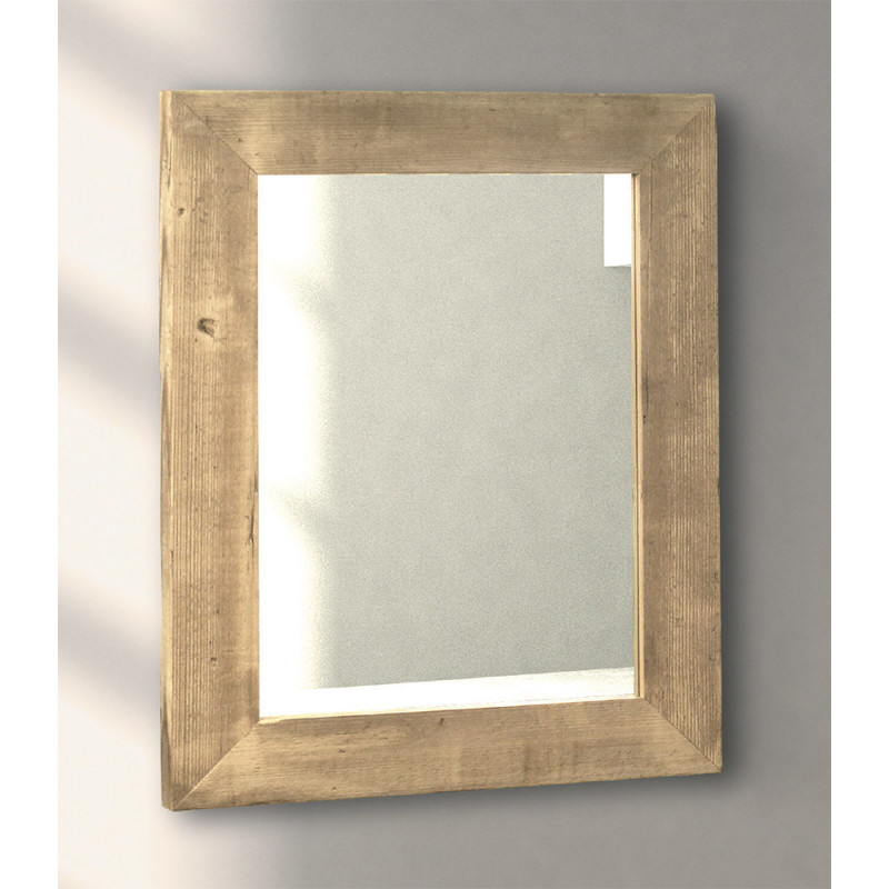 3253 Wooden mirror frame, aged handmade stained