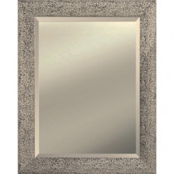 3261 Wooden + wooden paste mirror frame, handmade silver leaf or silver with white lacquer finished