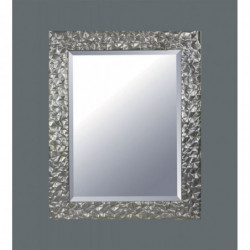 3265  Wooden mirror frame handmade silver leaf finished