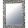 3265  Wooden mirror frame handmade silver leaf finished