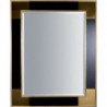 3269 Wooden mirror frame, handmade gold leaf and black lacquer finished