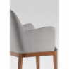 033P  Raw or finished beech or durmast wood armchair, finishing to choice
