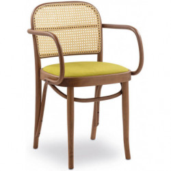 663C Raw or finished beech wood armchair, finishing to choice