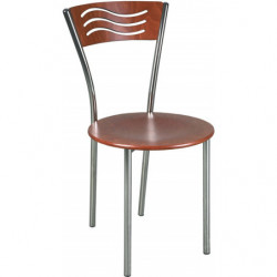 713  Chromed steel chair frame, wooden or upholstered seat