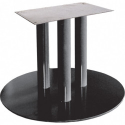 2163 Tavolo con base in acciaio nero, piano max cm 200