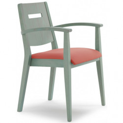 C587LT  Raw or finished stackable beech wood chair, finishing to choice