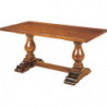 230BT  Raw or finished tulip-poplar wood table base, cm 140 - 200 top