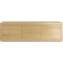 2257 Mobile credenza basso in melaminico frassino bianco, bicolore o rovere