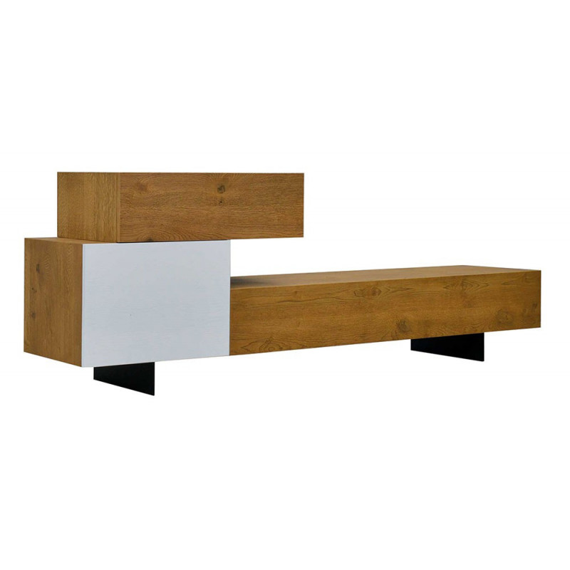 2298  Mobile porta TV in rovere nodato finitura rovere grano