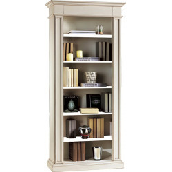 2156  Matte white finished bookcase - library furniture, cm 93x40 H205
