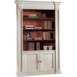 2160  Raw or finished tanganyika veneered bookcase furniture,  cm 140x40 H220, finishes to choice