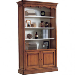 2169  Raw or finished tanganyika/poplar crystal cabinet-bookcase,  cm 120x42 H207, finishes to choice