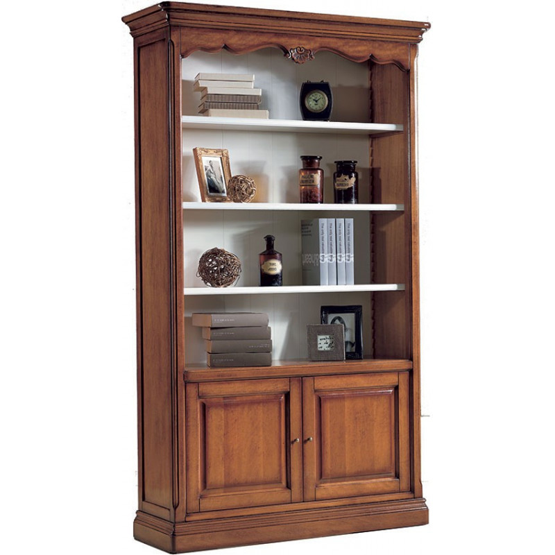 2169  Raw or finished tanganyika/poplar crystal cabinet-bookcase,  cm 120x42 H207, finishes to choice