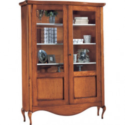 2170  Raw or finished tanganyika/poplar crystal cabinet-bookcase, cm 148x48 H203, finishes to choice
