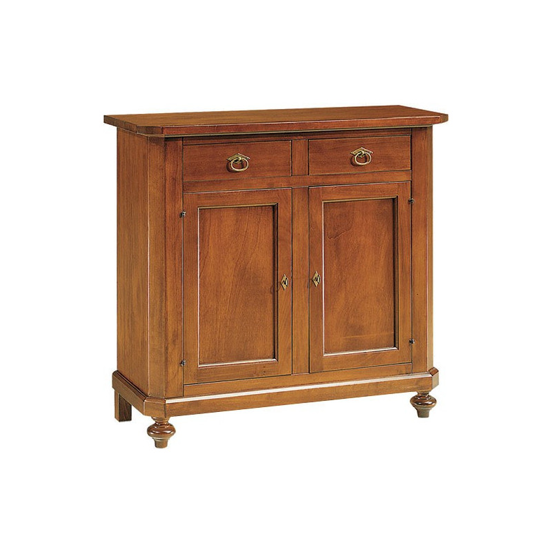 2174/2P  Raw or finished tulipier/poplar wood 2 doors sideboard furniture, cm 113x47 H103, finishes to choice