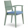 C587LT  Raw or finished stackable beech wood chair, finishing to choice