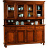 2174/3P  Raw or finished tulipier/poplar wood 3 doors showcase cabinet, cm 158x47 H213, finishes to choice