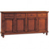 2174/4P  Raw or finished tulipier/poplar wood 4 doors showcase cabinet, cm 195x47 H213, finishes to choice