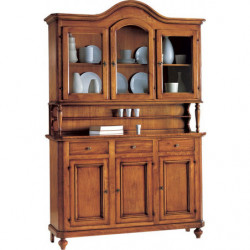 2176/3P  Raw or finished tulipier/poplar wood 3 doors showcase cabinet, cm 158x47 H230, finishes to choice