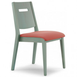 587LT  Raw or finished beech wood stackable chair, finishing to choice