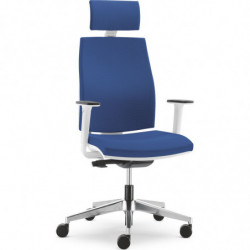 789  White Jump office chair high or low version, upholstering  with fabrics to choice