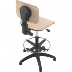 802SG  Woody work hjigh stool with beech plywood seat natural finished