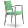 C587T  Raw or finished stackable beech wood armchair, finishing to choice