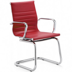 882TV  Zeus Tappezzata waiting-visitors chair, leatherette 6 colours upholstered seat