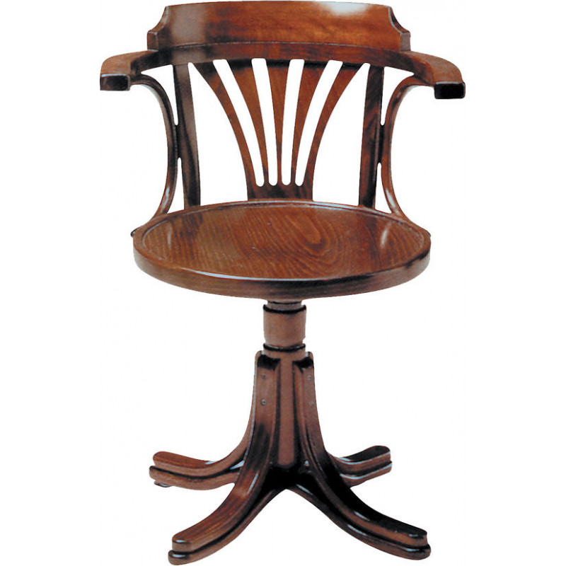175  Sedia girevole in faggio finita caffè o laccata
