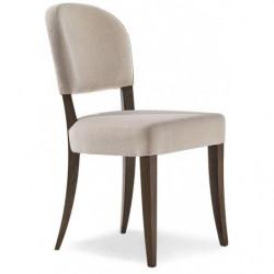 662/3Q  Beech wood finished 3 quarters upholstered chair