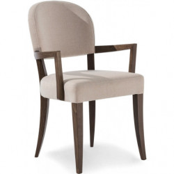 C662/3Q  Beech wood finished 3 quarters upholstered chair