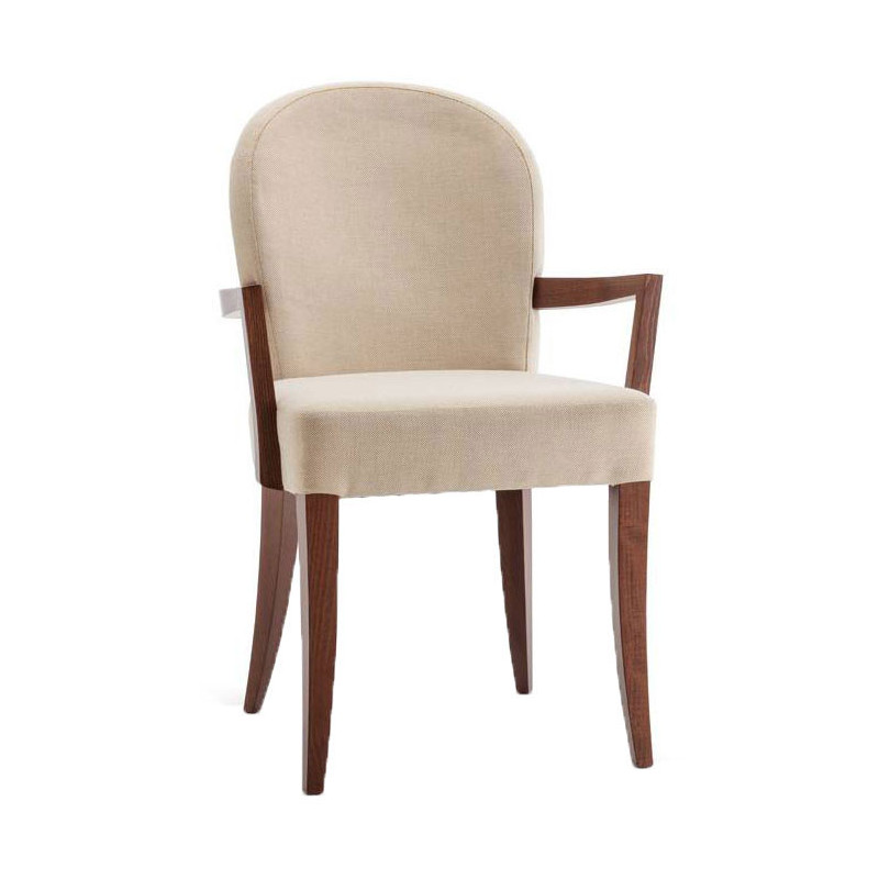 C662/TI  Beech wood finished  armchair integral upholstering