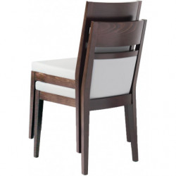 529  Raw or finished beech wood stackable chair, finishing to choice