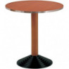258L Black258L cast iron table base with wooden column, melamine veneered ø cm 80 top