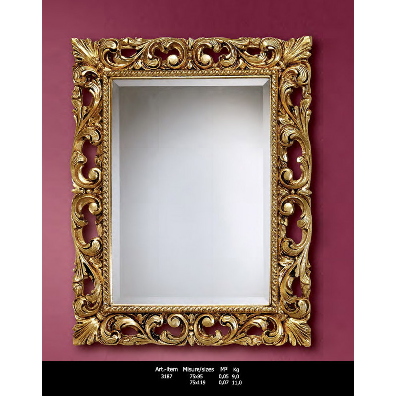 3187 Wooden + wooden pulp mirror frame, gold or silver leaf or gold-silver and lacquer finished 3187 Wooden + wooden pulp mirror frame, gold or silver leaf or gold-silver and lacquer finished