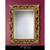 3187 Specchiera in legno e pasta di legno decorata a mano in foglia oro o argento e lacca